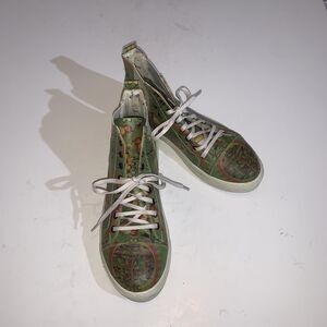 Goby Sneakers Womens EU 40 Green Bird Floral High Top Casual Short Boots